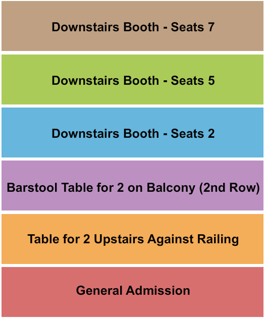 Reserved seating chart for Whisky a Go Go